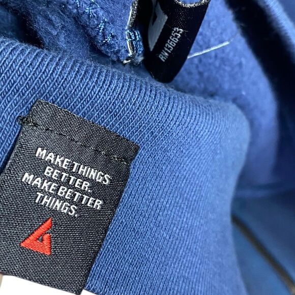 American Giant Jacket Mens M Blue Fleece Bomber Full Zip Heavy Pockets NEW - Picture 11 of 13